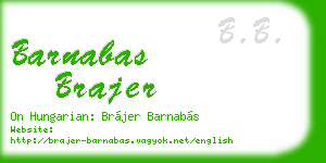 barnabas brajer business card