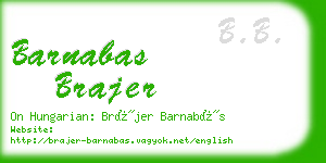 barnabas brajer business card